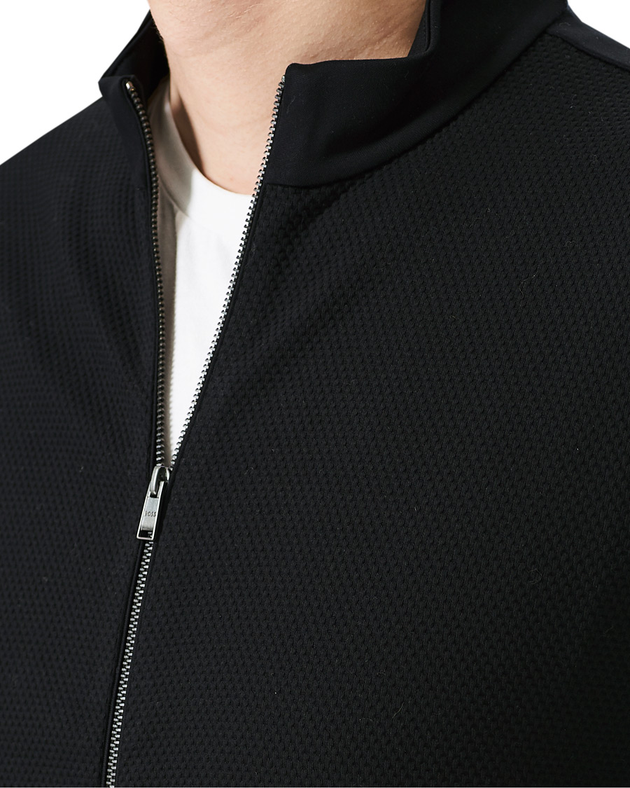 Men | Sweaters & Knitwear | BOSS BLACK | BOSS Skiles Knitted Full-Zip Sweater Black