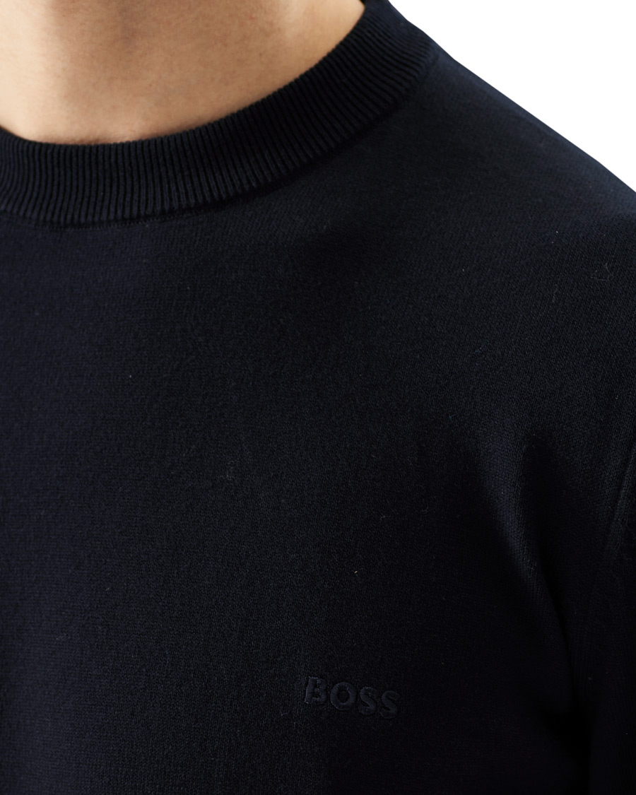 Men | Sweaters & Knitwear | BOSS BLACK | BOSS Pacas Knitted Pullover Dark Blue