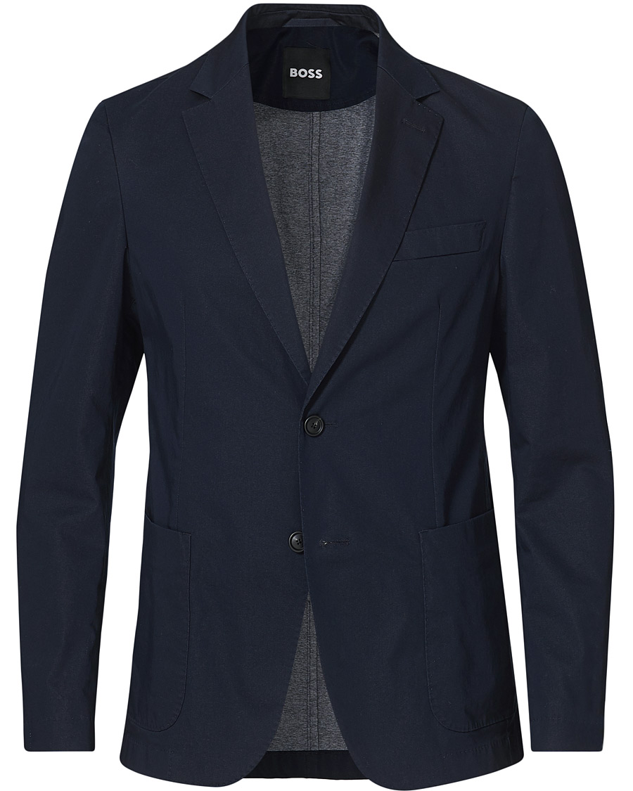 Men | Blazers | BOSS BLACK | BOSS Hanry Cotton Blazer Dark Blue