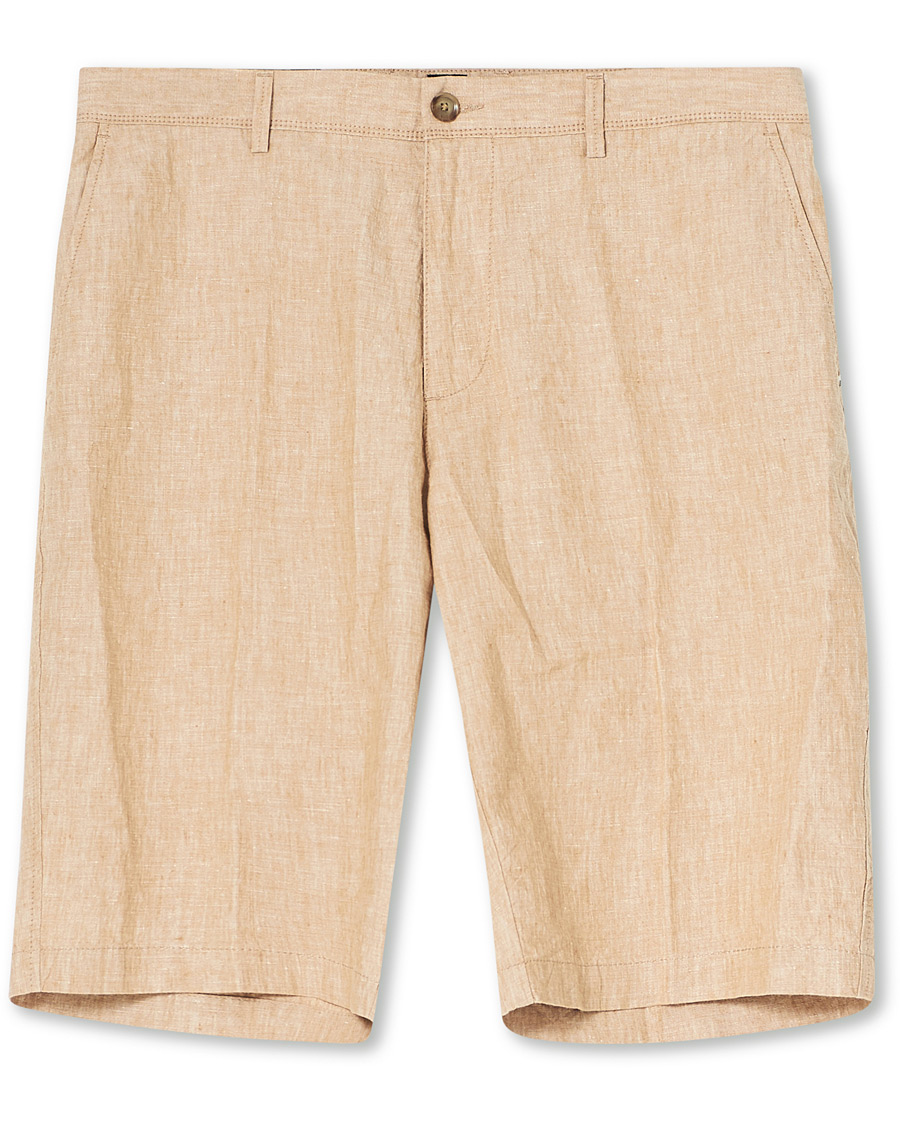 Men | Shorts | BOSS BLACK | BOSS Rigan Linen Shorts Medium Beige