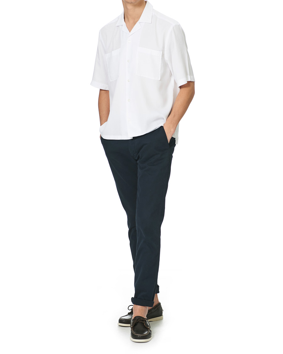 Men | Shirts | BOSS BLACK | BOSS Lars Resort Collar Short Sleeve Shirt White