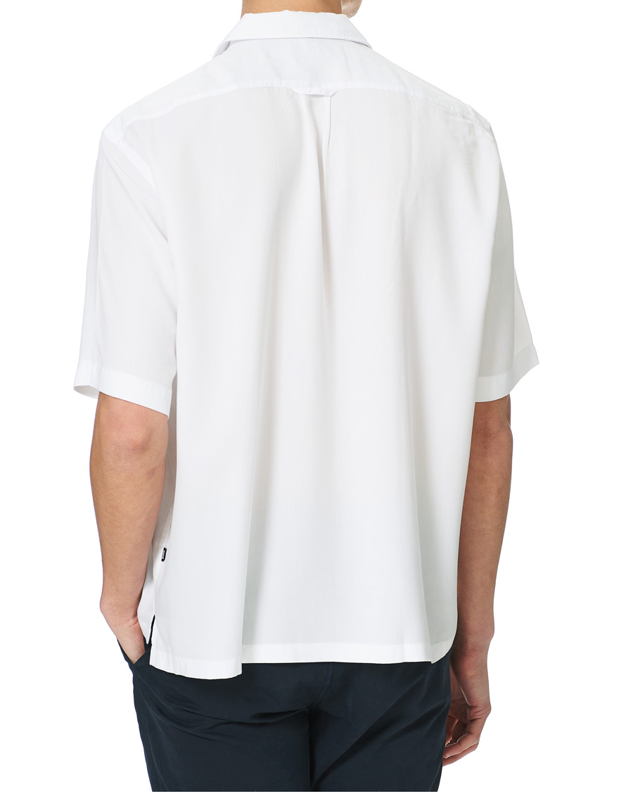 Men | Shirts | BOSS BLACK | BOSS Lars Resort Collar Short Sleeve Shirt White
