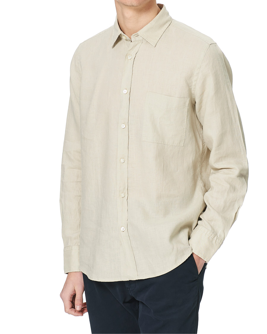 Men | Shirts | BOSS ORANGE | BOSS Casual Relegent Linen Shirt Light Beige