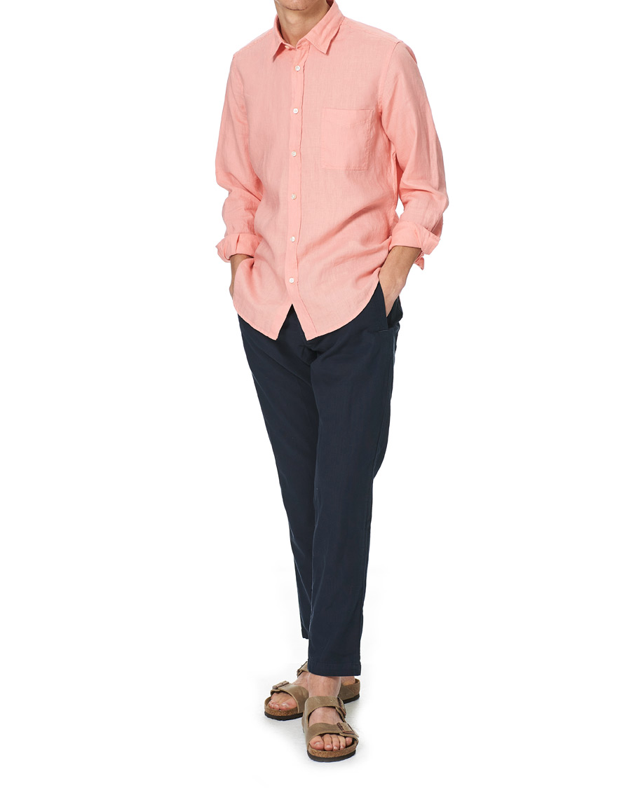 Men | Shirts | BOSS ORANGE | BOSS Casual Relegent Linen Shirt Pastel Red