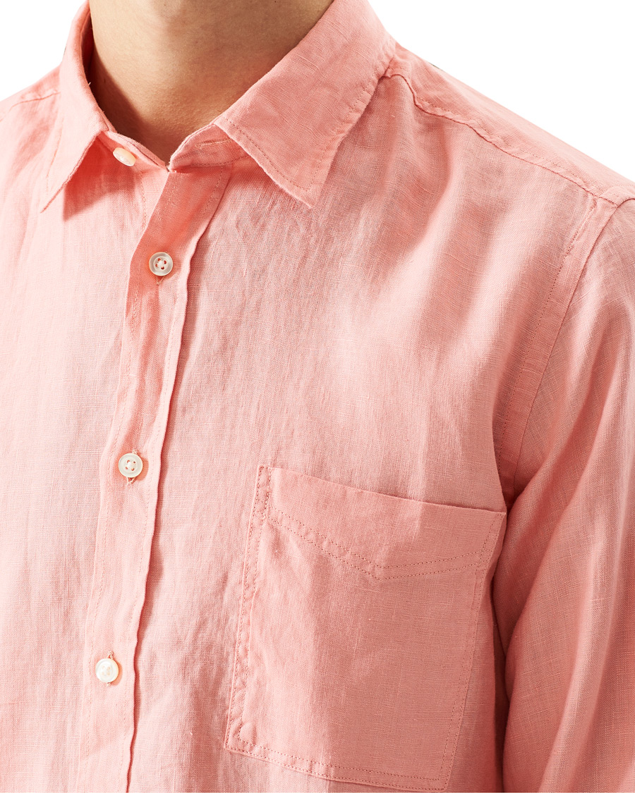 Men | Shirts | BOSS ORANGE | BOSS Casual Relegent Linen Shirt Pastel Red