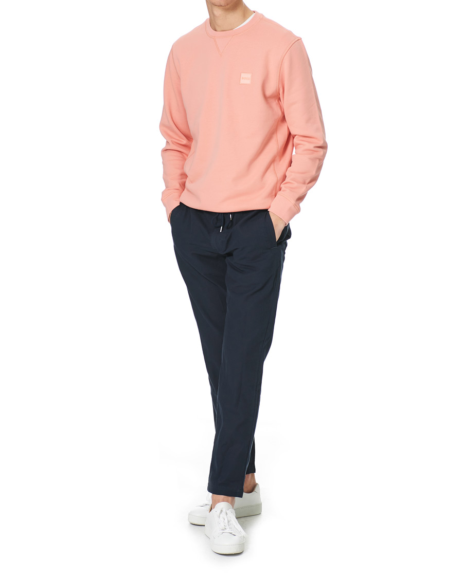 Men | Sweaters & Knitwear | BOSS ORANGE | BOSS Casual Westart Logo Sweatshirt Pastel Red