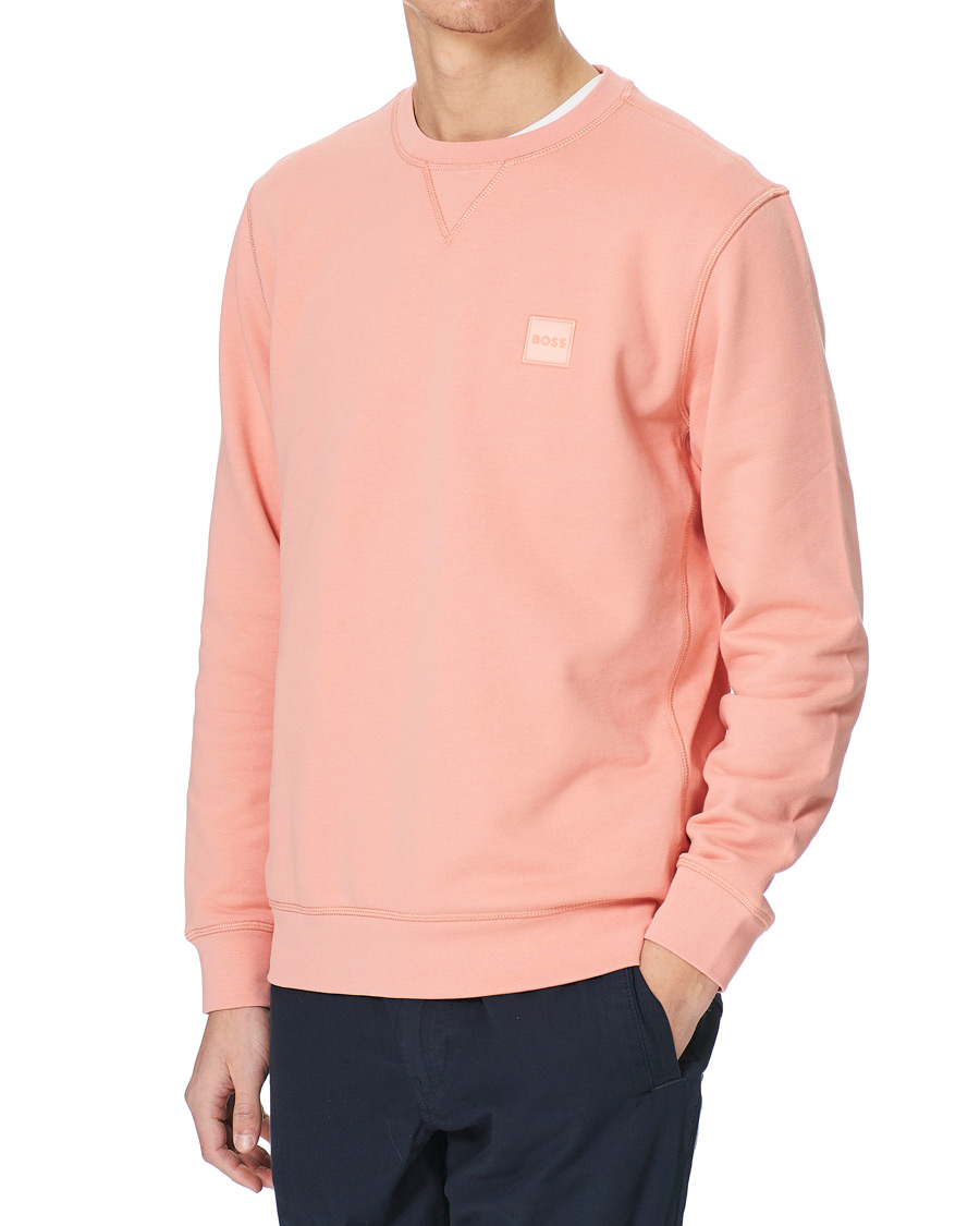 Men | Sweaters & Knitwear | BOSS ORANGE | BOSS Casual Westart Logo Sweatshirt Pastel Red