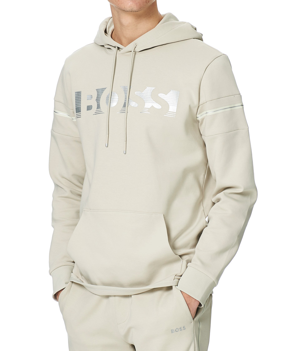 Men | Sweaters & Knitwear | BOSS GREEN | BOSS Athleisure Soody Hoodie Light Beige