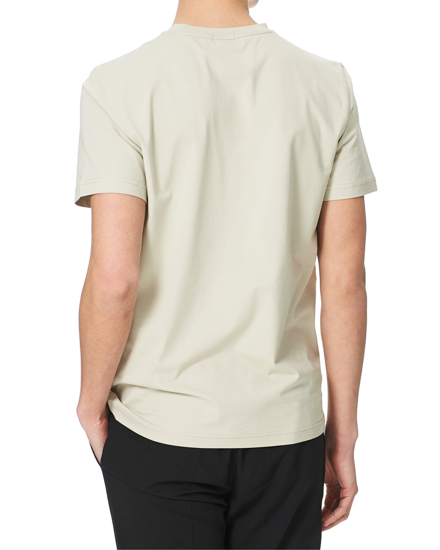 Men | T-Shirts | BOSS GREEN | BOSS Athleisure Taped Logo Crew Neck Tee Light Beige