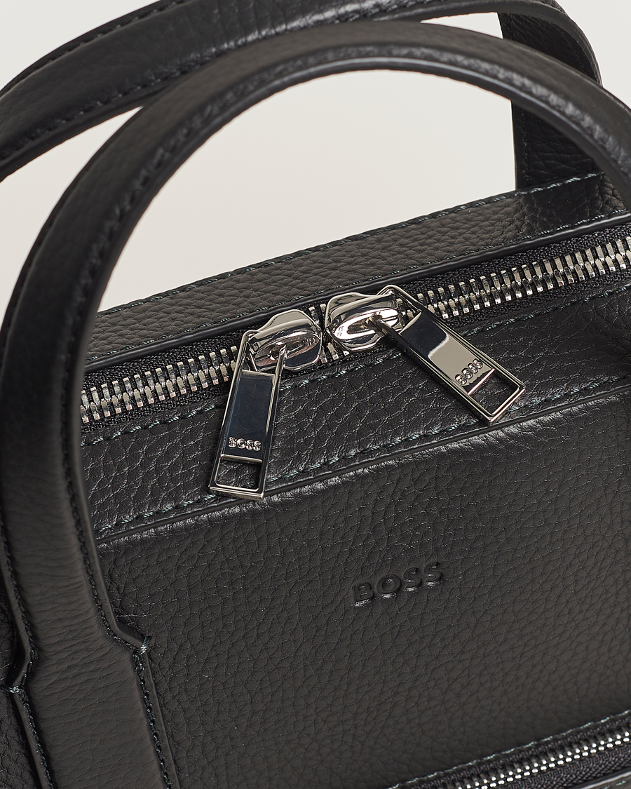 Men | Bags | BOSS BLACK | Crosstown Computer Leather Bag Black
