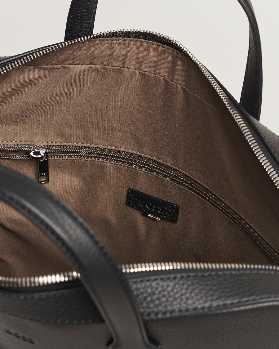 Men | Bags | BOSS BLACK | Crosstown Computer Leather Bag Black