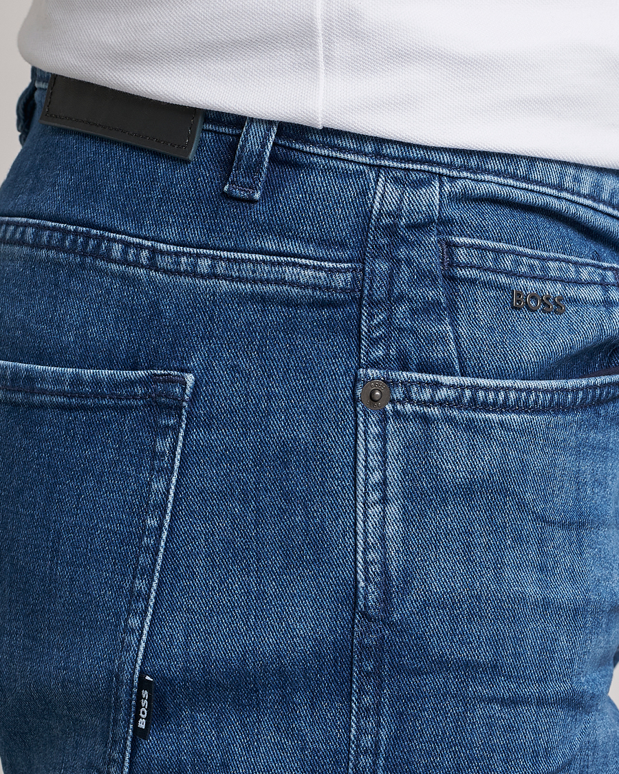Men | Jeans | BOSS BLACK | Delaware Slim Fit Stretch Jeans Medium Blue