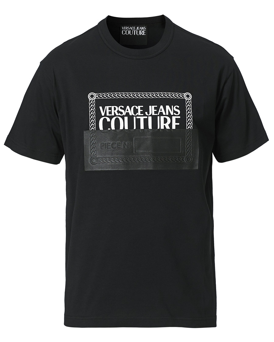 Men | T-Shirts | Versace Jeans Couture | Piece Nr Tape T-Shirt Black