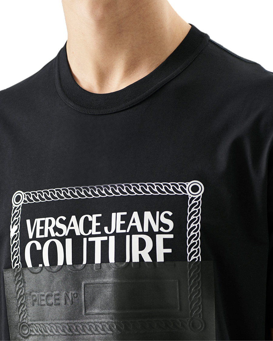 Men | T-Shirts | Versace Jeans Couture | Piece Nr Tape T-Shirt Black