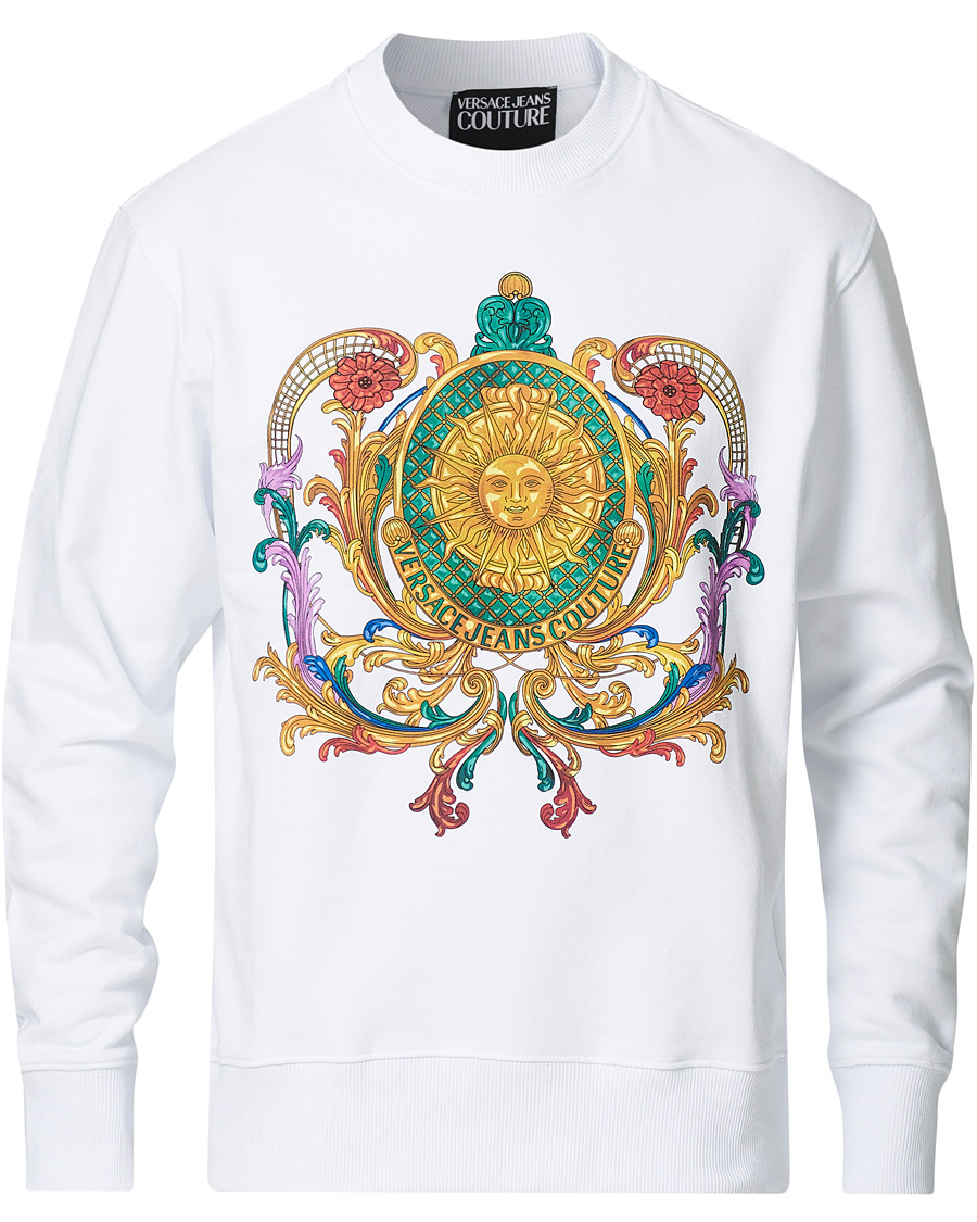Men | Sweaters & Knitwear | Versace Jeans Couture | Baroque Print Sweatshirt White