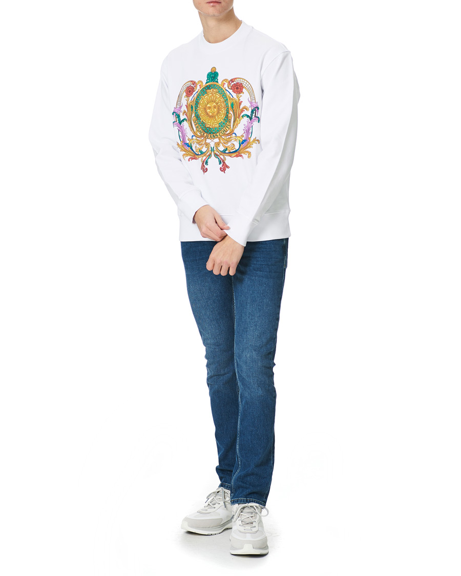Men | Sweaters & Knitwear | Versace Jeans Couture | Baroque Print Sweatshirt White