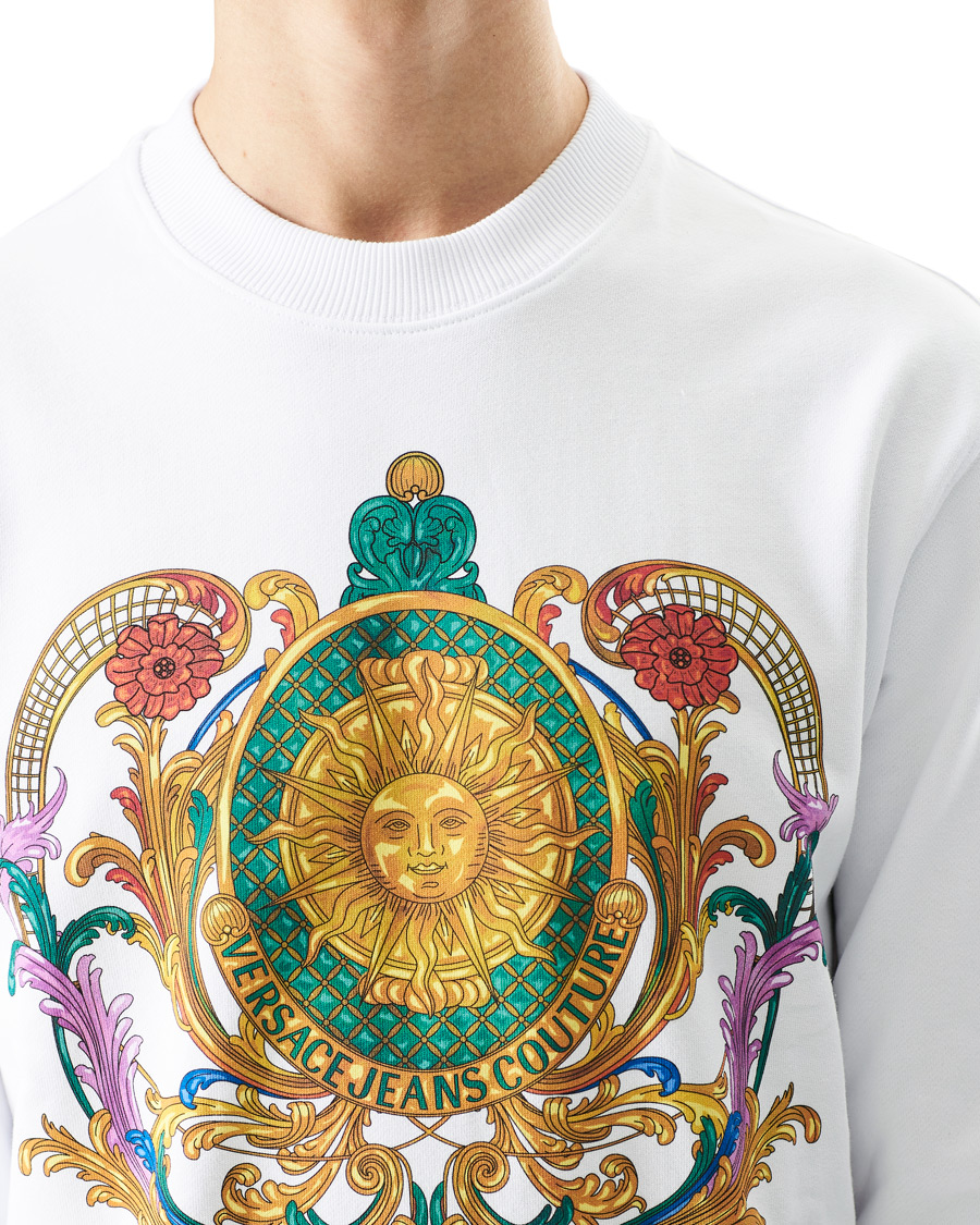 Men | Sweaters & Knitwear | Versace Jeans Couture | Baroque Print Sweatshirt White