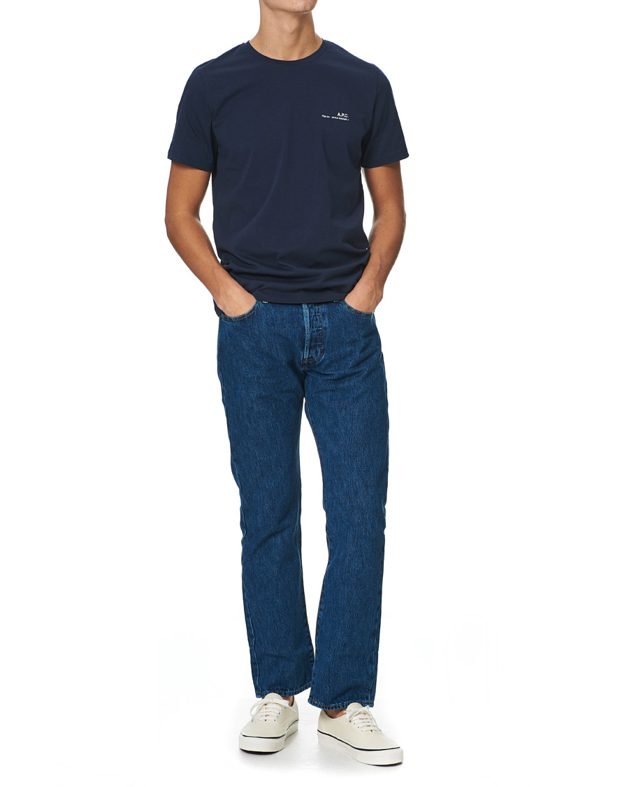 Men | T-Shirts | A.P.C. | Item Short Sleeve Tee Navy