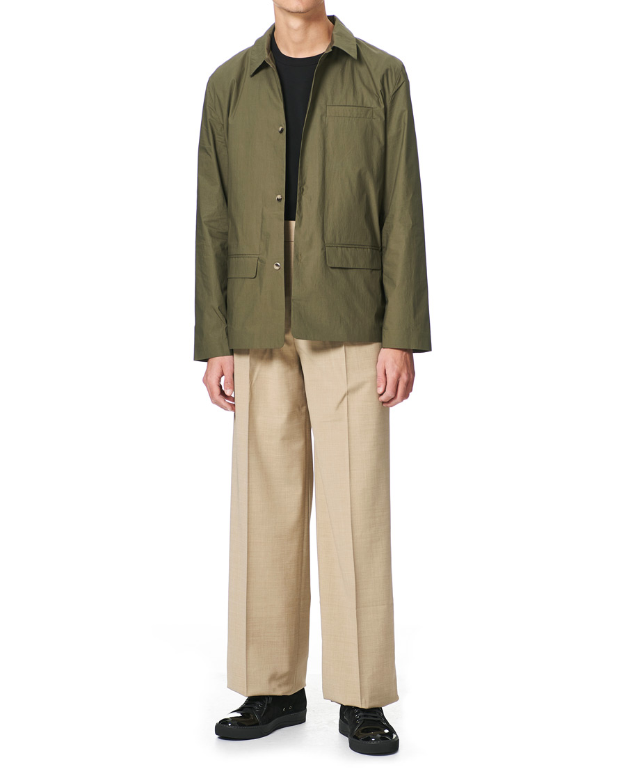 Men | Trousers | Nanushka | Pleated Wool Trousers Sand