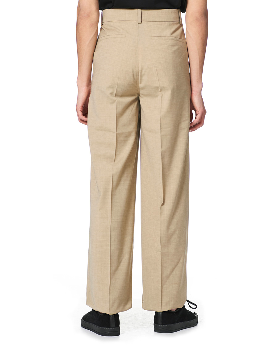 Men | Trousers | Nanushka | Pleated Wool Trousers Sand