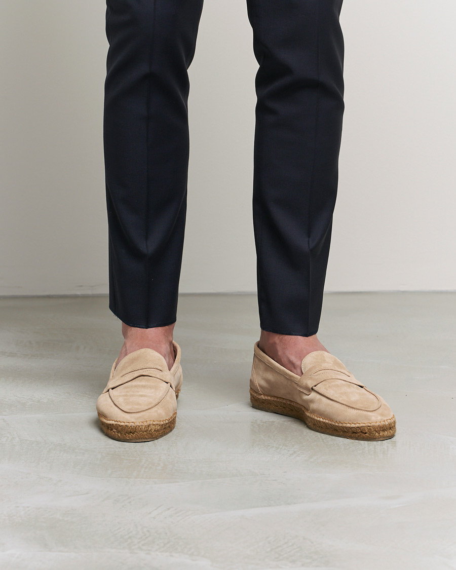 Men | Castañer Nacho Casual Suede Loafers Sand | Castañer | Nacho Casual Suede Loafers Sand