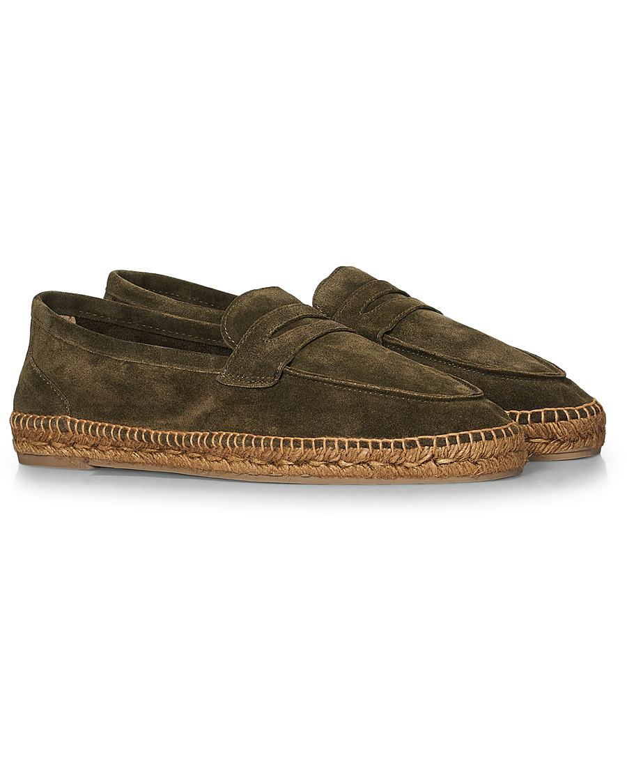 Men | Castañer Nacho Casual Suede Loafers Musgo | Castañer | Nacho Casual Suede Loafers Musgo