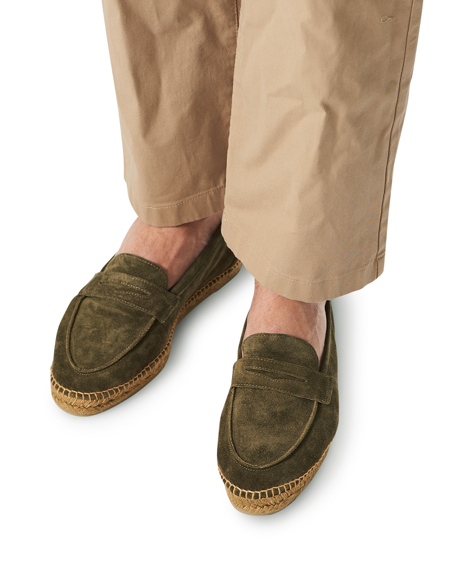 Men | Castañer Nacho Casual Suede Loafers Musgo | Castañer | Nacho Casual Suede Loafers Musgo