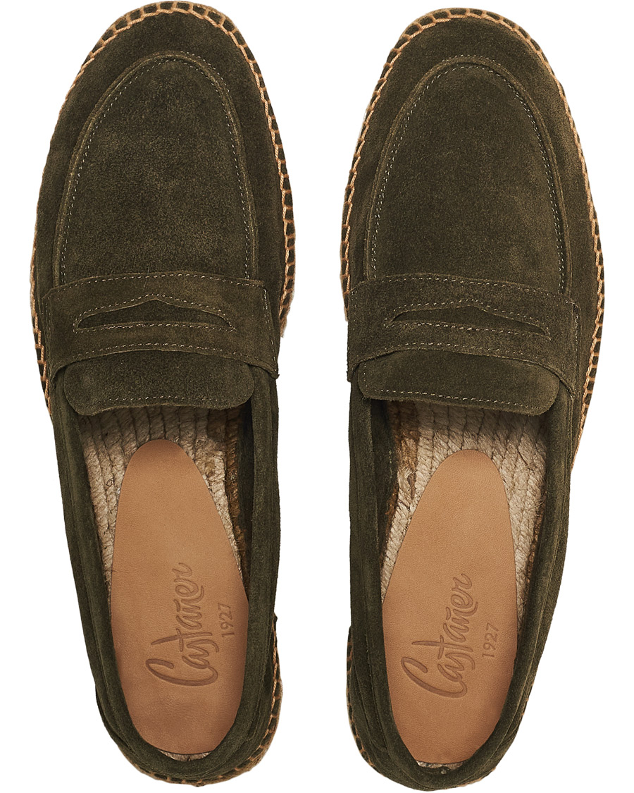 Men | Castañer Nacho Casual Suede Loafers Musgo | Castañer | Nacho Casual Suede Loafers Musgo