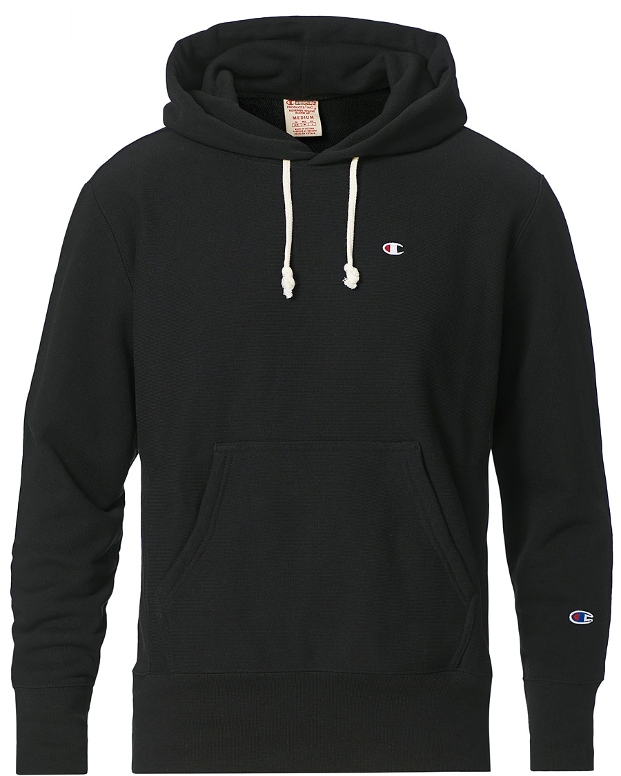 Men | Sweaters & Knitwear | Champion | Reverse Weave Soft Fleece Hood Black Beauty