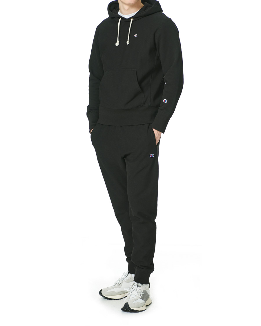 Men | Sweaters & Knitwear | Champion | Reverse Weave Soft Fleece Hood Black Beauty