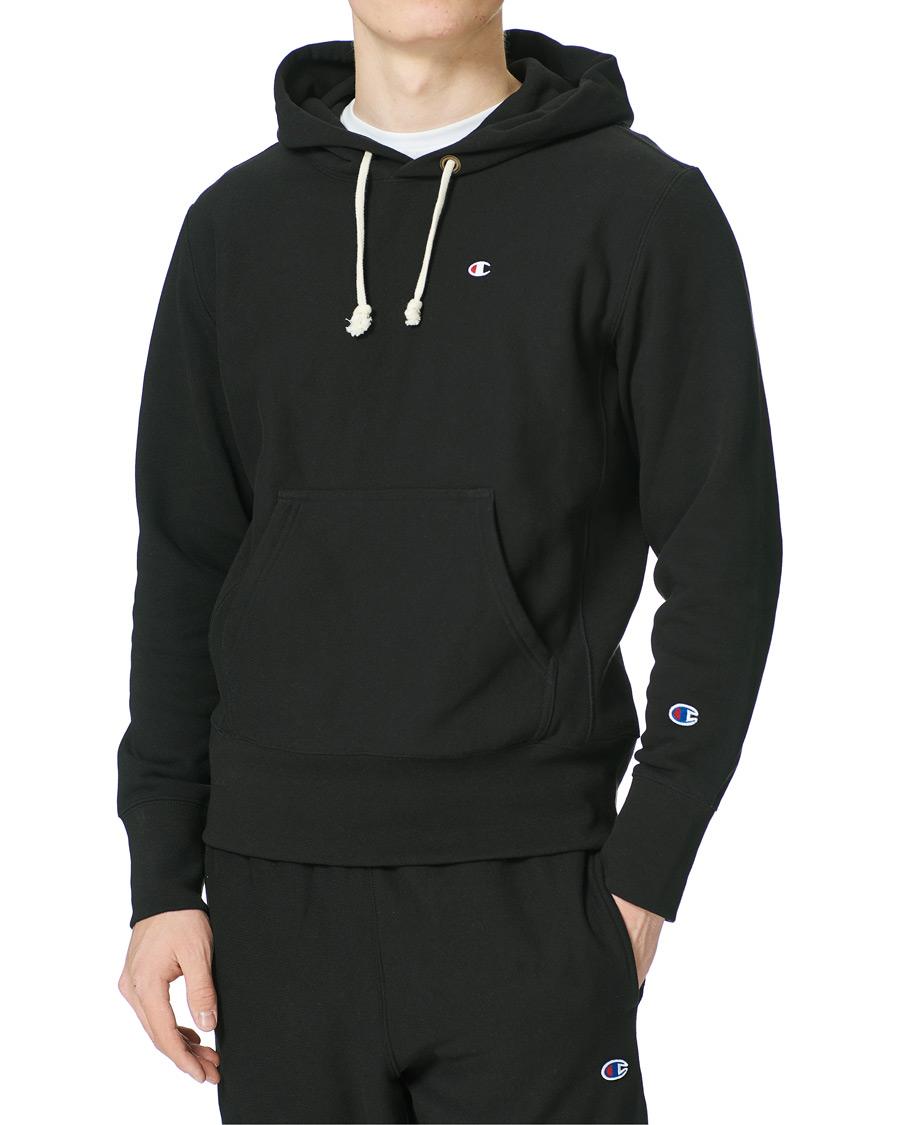Men | Sweaters & Knitwear | Champion | Reverse Weave Soft Fleece Hood Black Beauty
