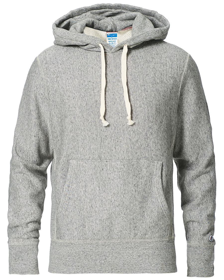Men | Sweaters & Knitwear | Champion | Todd Snyder Loose French Terry Hood Antique Grey Mix