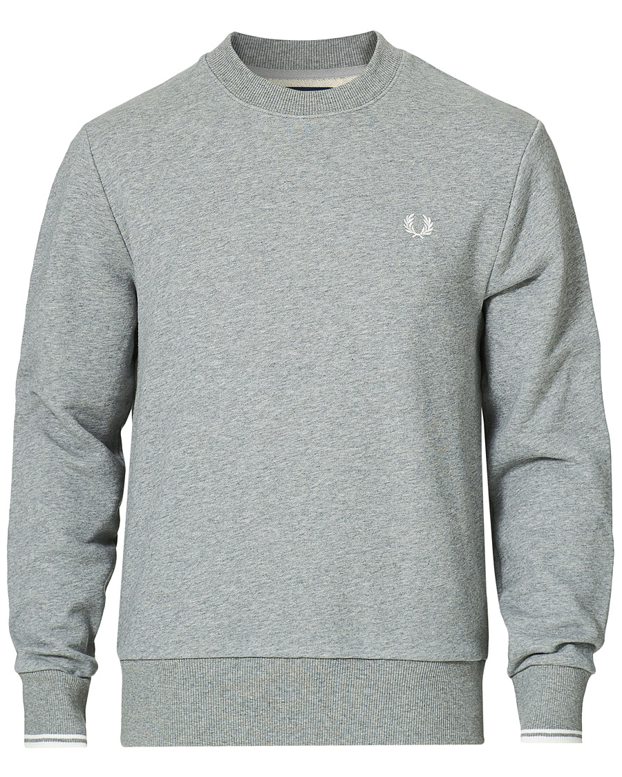 Men | Sweaters & Knitwear | Fred Perry | Crew Neck Sweatshirt Grey Melange