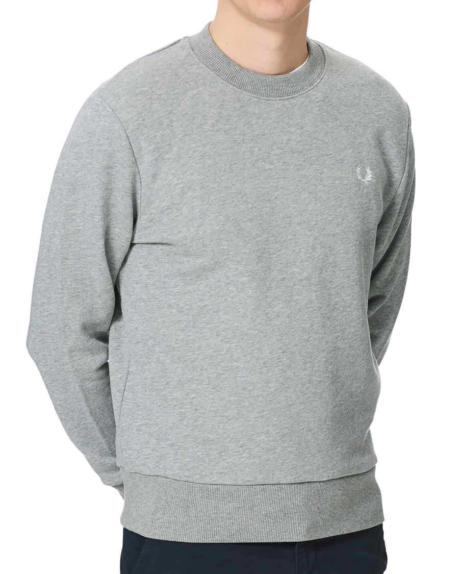 Men | Sweaters & Knitwear | Fred Perry | Crew Neck Sweatshirt Grey Melange