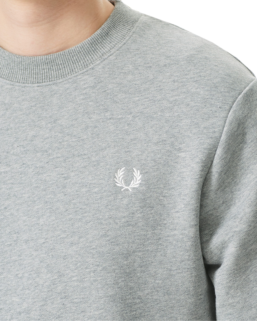 Men | Sweaters & Knitwear | Fred Perry | Crew Neck Sweatshirt Grey Melange