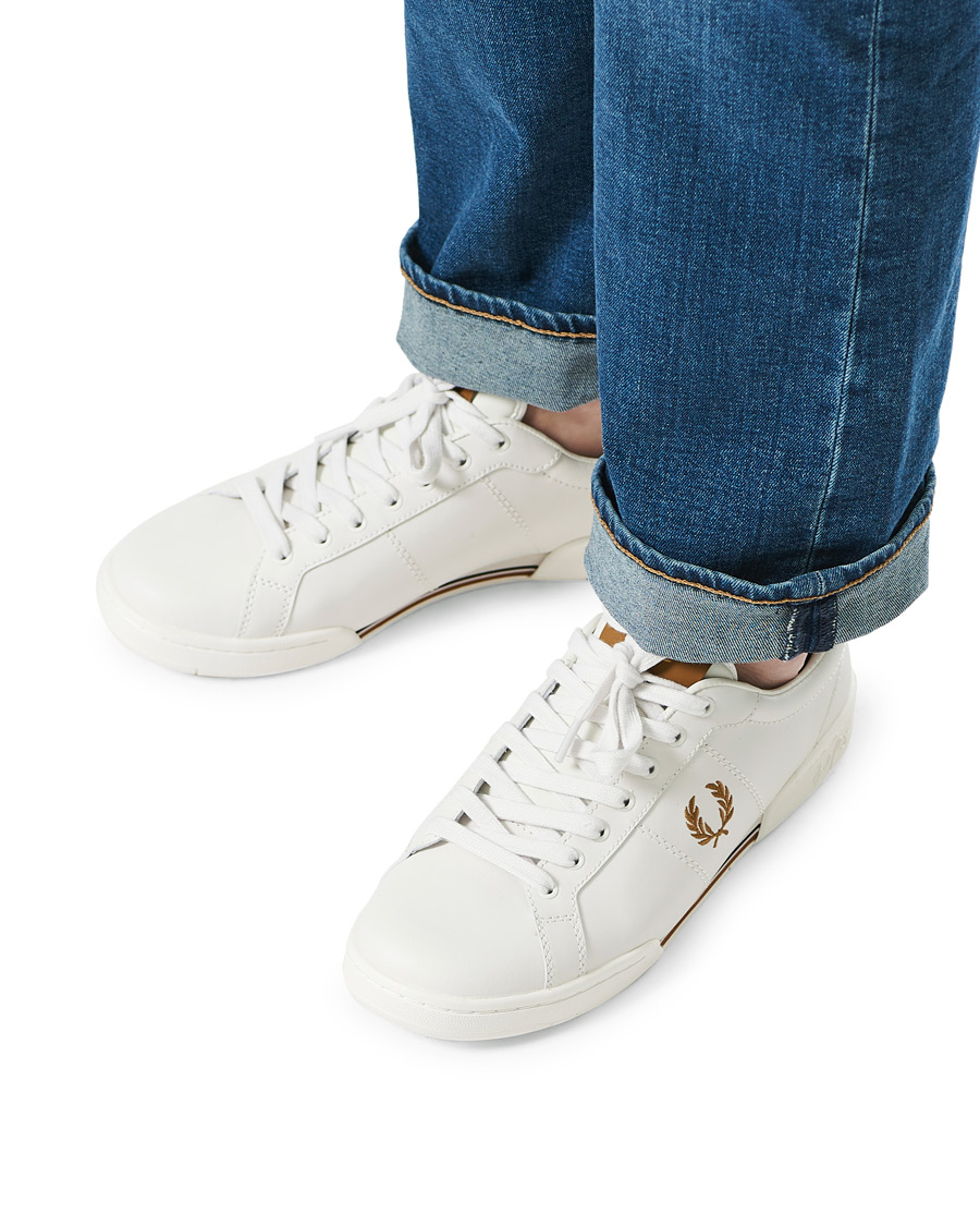 Men | Fred Perry B722 Leather Sneaker Porcelain | Fred Perry | B722 Leather Sneaker Porcelain