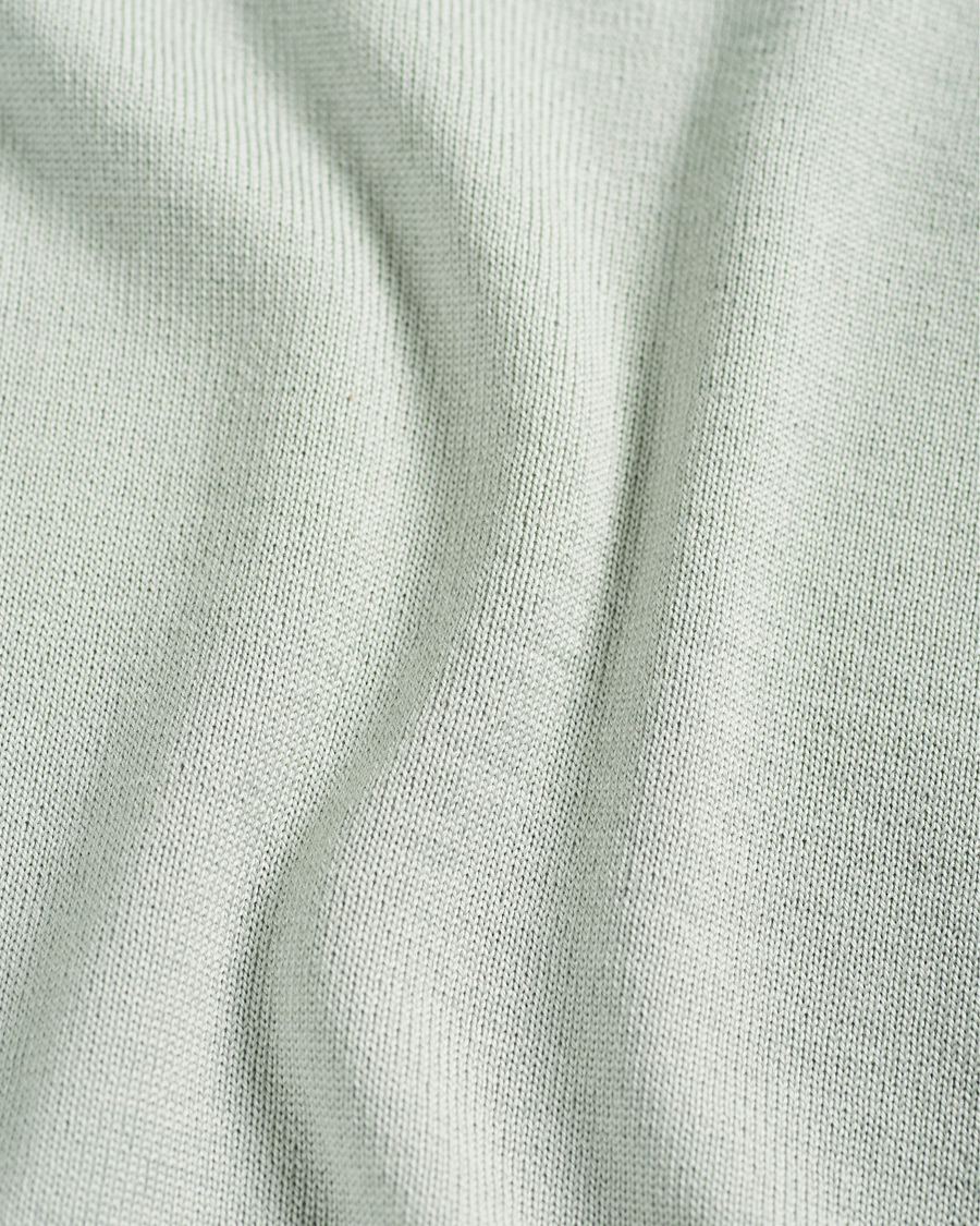 Men | Sweaters & Knitwear | Stenströms | Merino Half Zip Pistachio