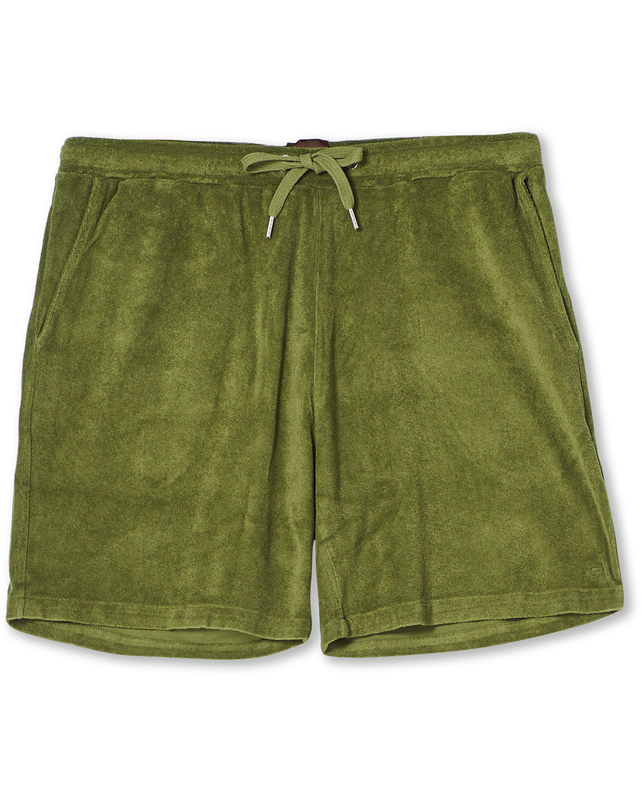 Men | Shorts | Stenströms | Towelling Cotton Shorts Green