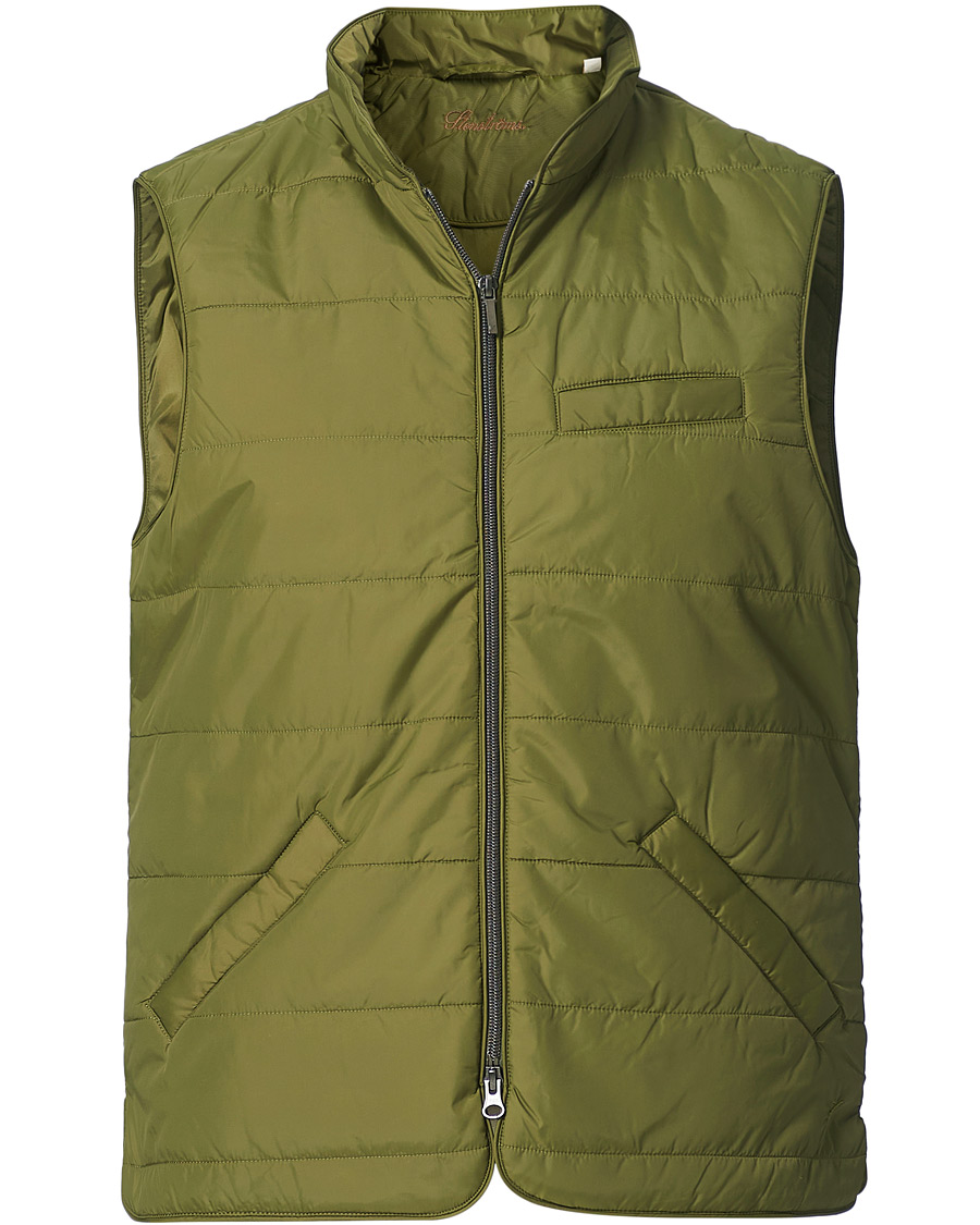 Men | Coats & Jackets | Stenströms | Nylon Vest Green