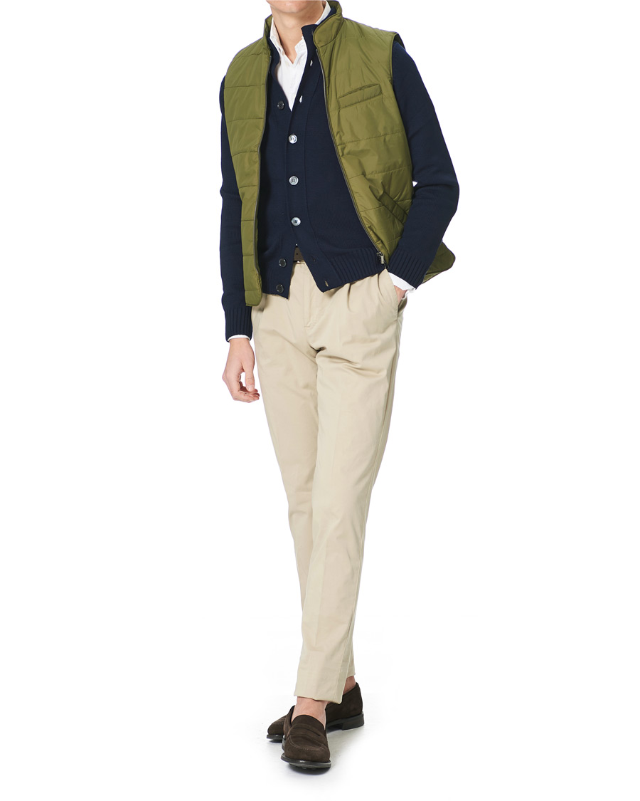 Men | Coats & Jackets | Stenströms | Nylon Vest Green