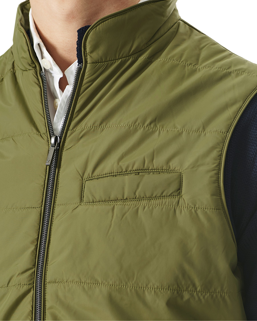 Men | Coats & Jackets | Stenströms | Nylon Vest Green