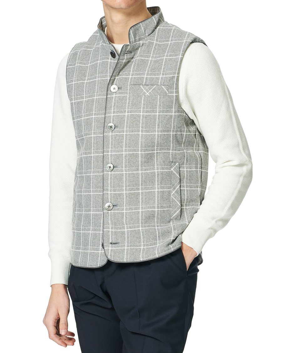 Men | Coats & Jackets | Stenströms | Quilted Light Padded Vest Grey