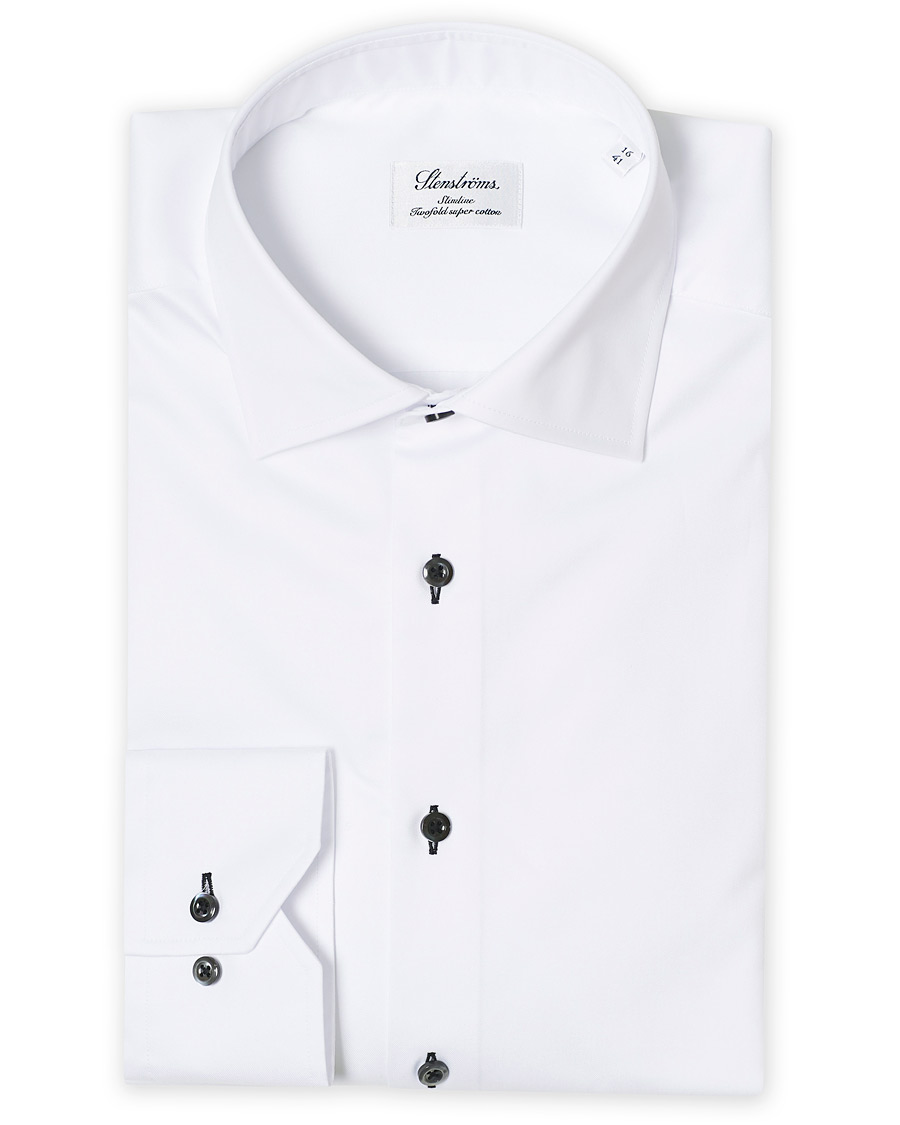 Men | Shirts | Stenströms | Slimline Cut Away Shirt White