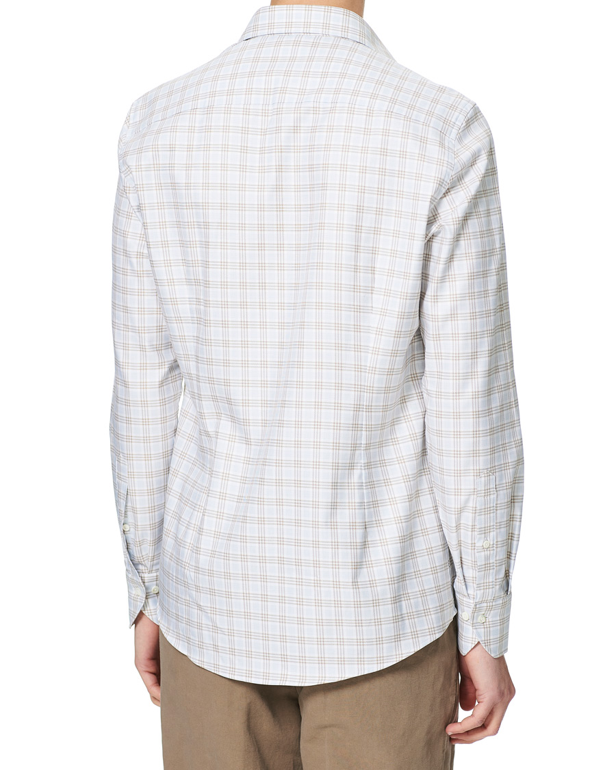 Men | Shirts | Stenströms | Slimline Multi Checked Cut Away Shirt Blue/Beige