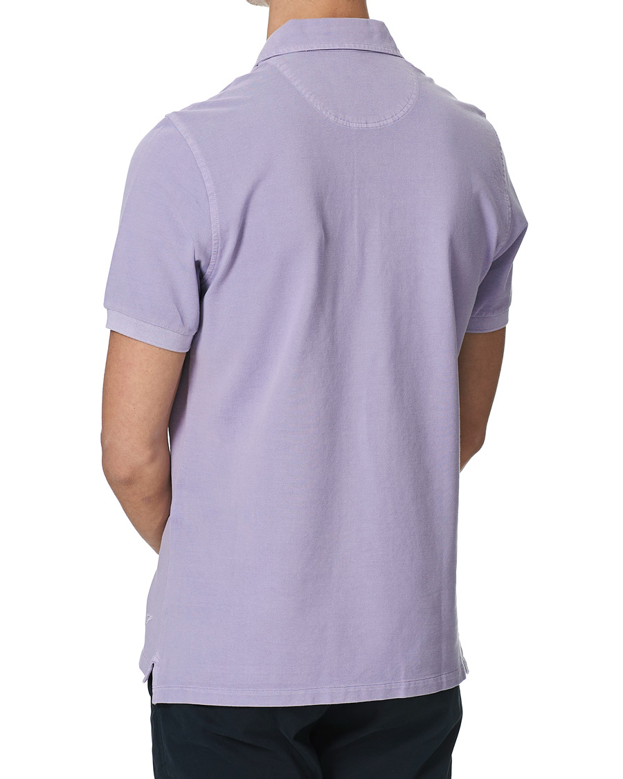 Men | Polo Shirts | Stenströms | Pigment Dyed Cotton Polo Shirt Purple