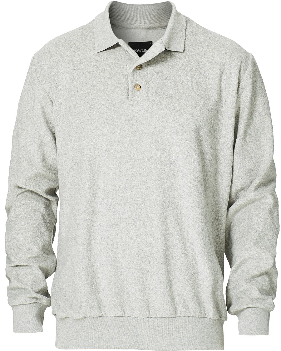 Men | Sweaters & Knitwear | Howlin' | Long Sleeve Terry Polo Grey