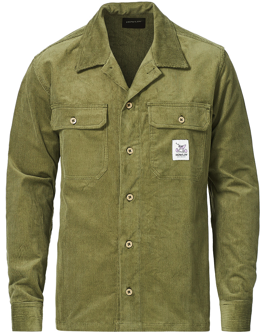 Men | Shirts | Howlin' | Summer Cord Pocket Overshirt Green