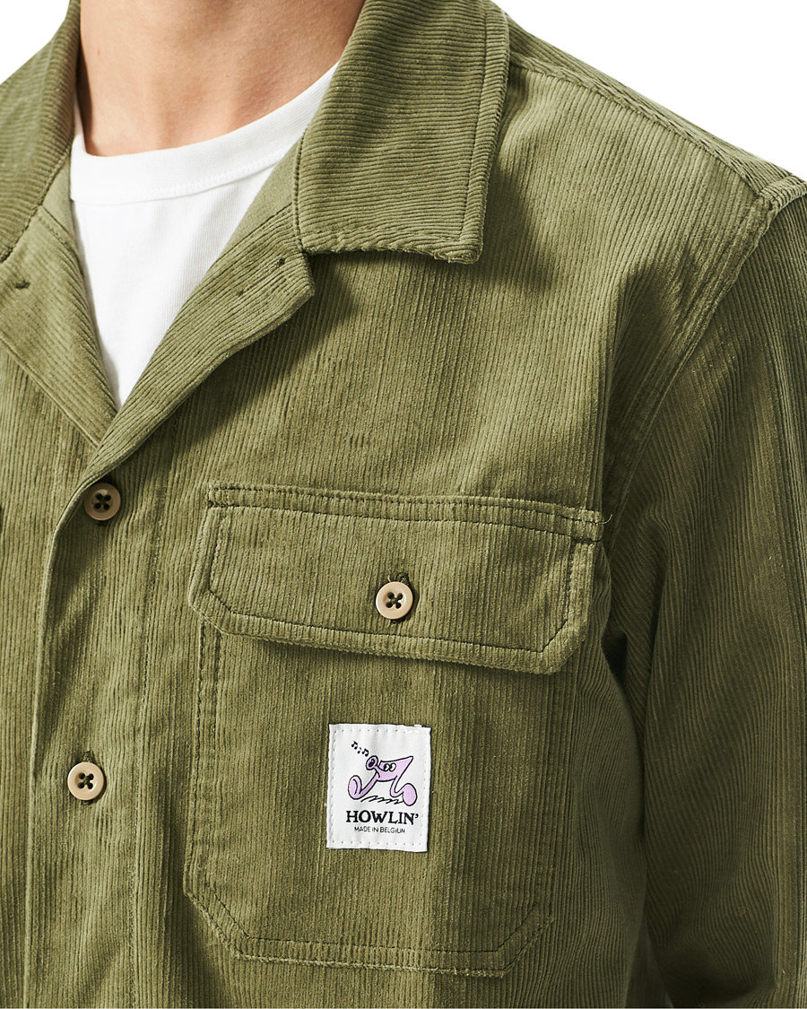 Men | Shirts | Howlin' | Summer Cord Pocket Overshirt Green