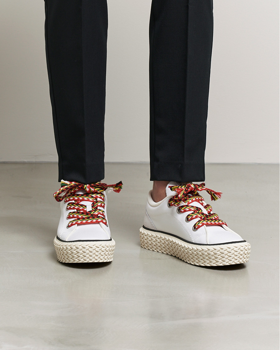 Men | Lanvin Low Top Vulcanized Sneakers White | Lanvin | Low Top Vulcanized Sneakers White