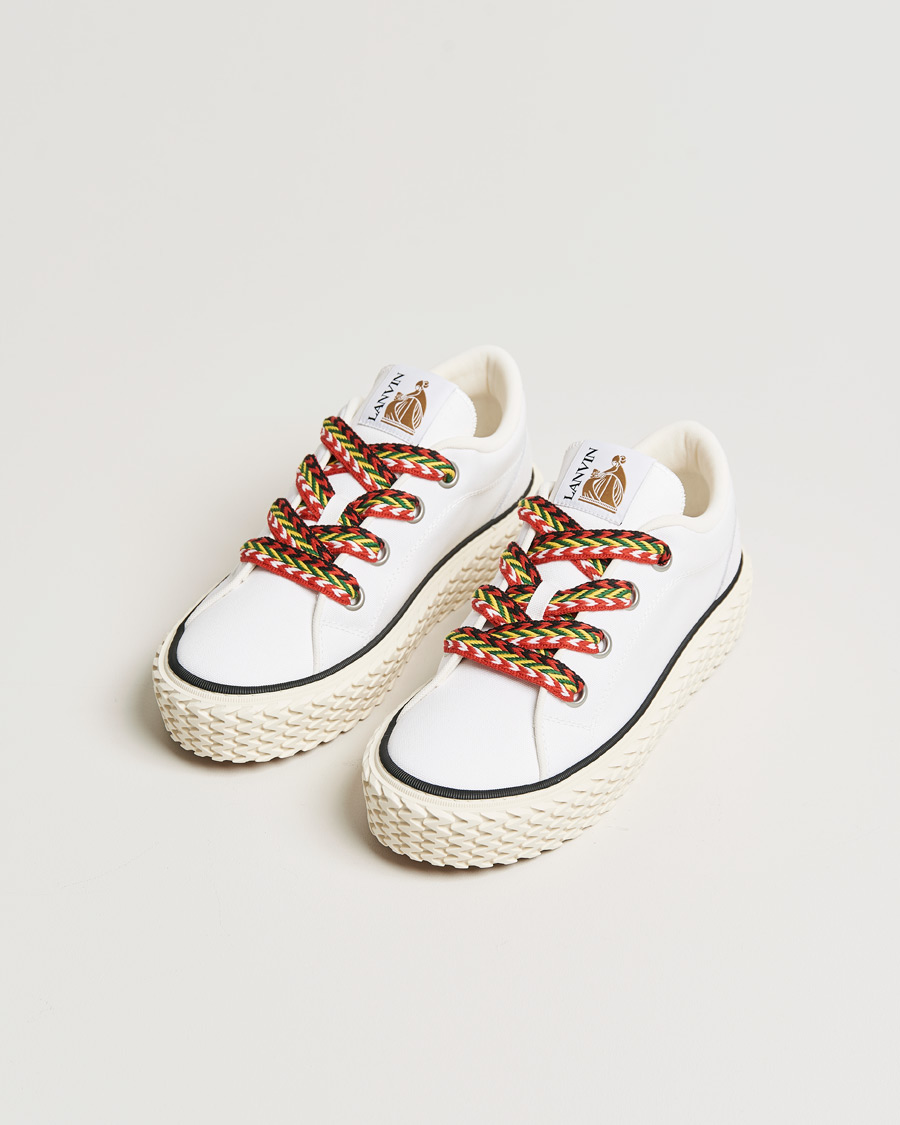 Men | Lanvin Low Top Vulcanized Sneakers White | Lanvin | Low Top Vulcanized Sneakers White